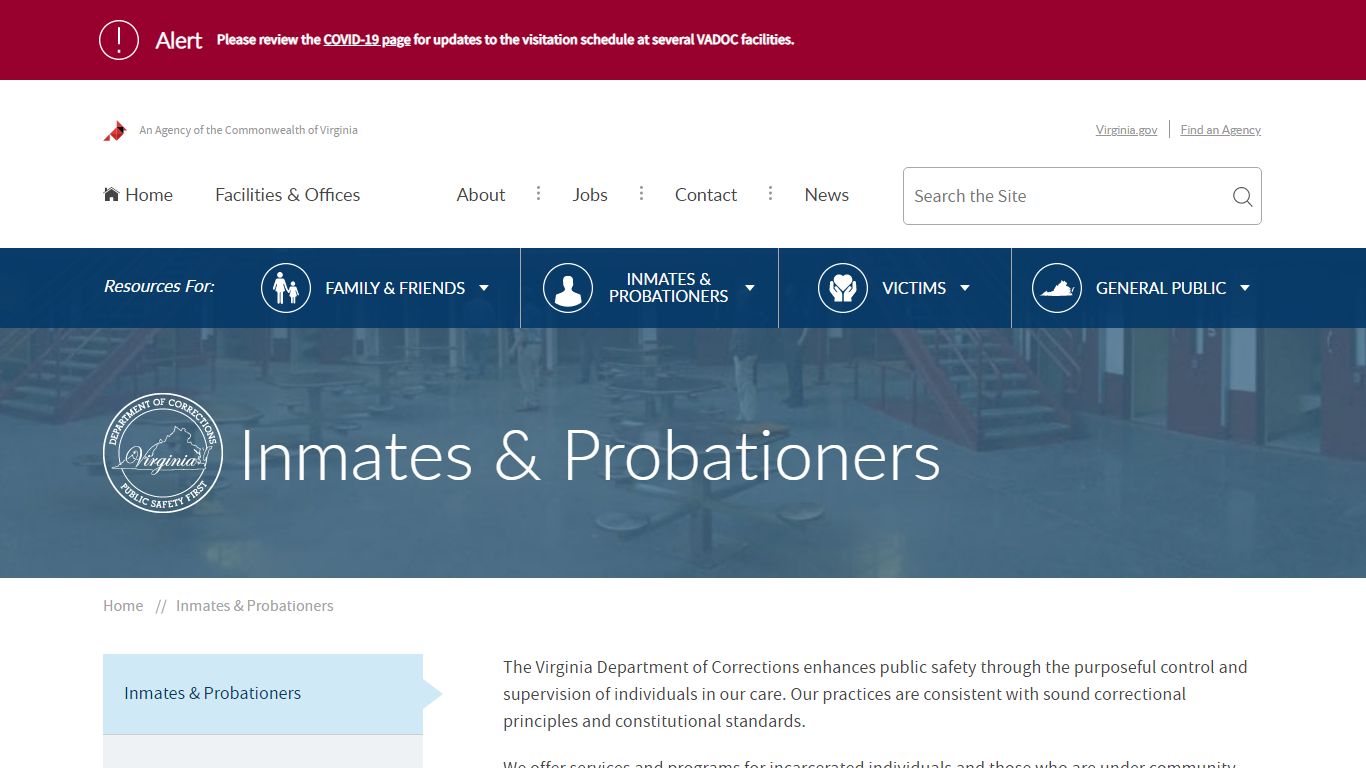Offenders — Virginia Department of Corrections